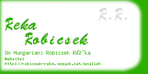 reka robicsek business card